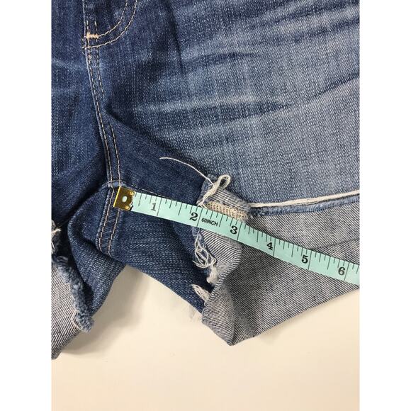 AG Women's 27 Hailey Ex-Boyfriend Roll-Up Jean Denim Shorts Distressed Everyday - Picture 9 of 9
